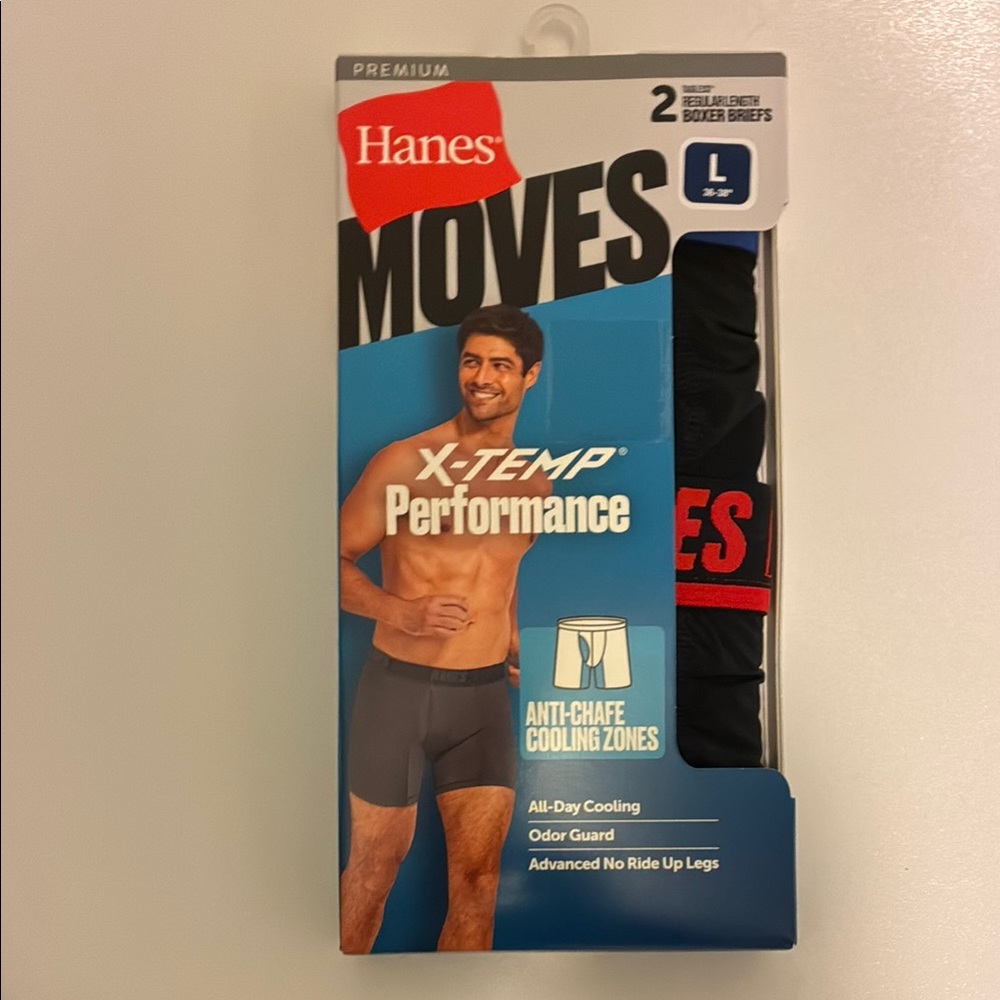 Hanes Men's Black Boxer Briefs